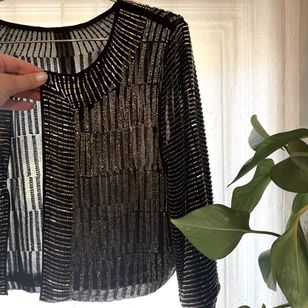 Vintage circa 1980s cropped beaded jacket